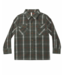 Rylee & Cru Pocketed Flannel Shirt - Evergreen