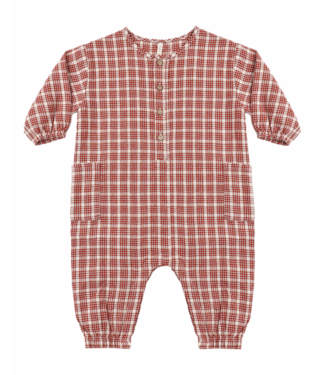 Rylee & Cru Relaxed Woven Jumpsuit - Vintage Plaid