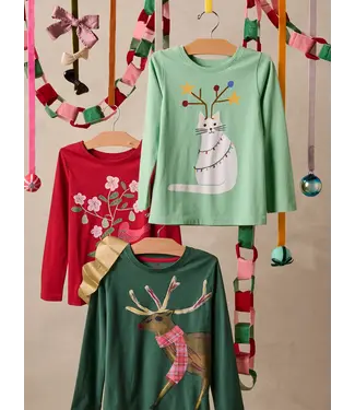 Tea Collection Holiday Cat Graphic Tee