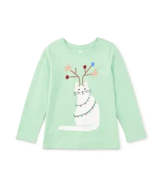 Tea Collection Holiday Cat Graphic Tee