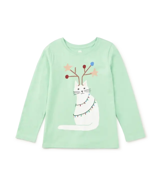 Tea Collection Holiday Cat Graphic Tee
