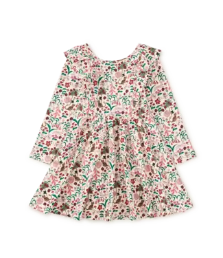 Tea Collection Baby Ruffle Shoulder Ballet Dress - Tea Party Floral