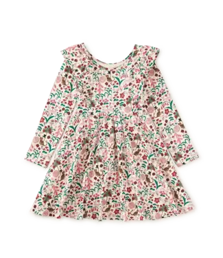 Tea Collection Ruffle Shoulder Ballet Dress - Tea Party Floral