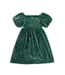 Tea Collection Puff Shoulder Velour Dress - Pineneedle