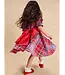 Tea Collection Puff Sleeve Sash Dress - Holiday Market Plaid