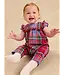 Tea Collection Ruffle Baby Romper - Holiday Market Plaid