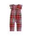 Tea Collection Ruffle Baby Romper - Holiday Market Plaid