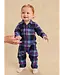 Tea Collection Collared Baby Romper - Windsor Hearth Plaid