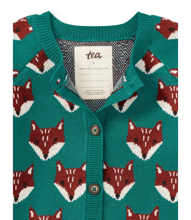 Tea Collection Family Fox Cardigan