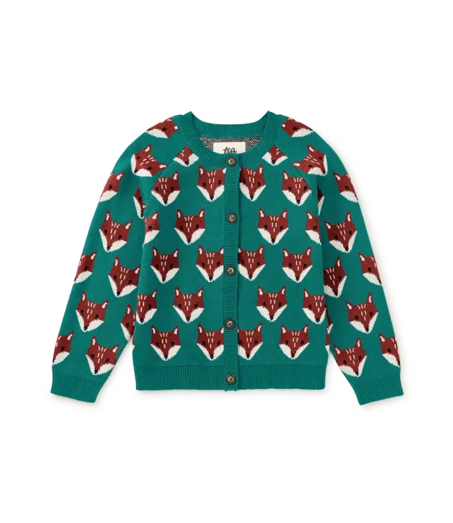 Tea Collection Family Fox Cardigan