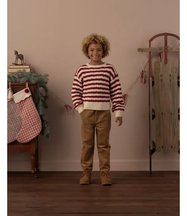 Rylee & Cru Aspen Sweater - Ruby Stripe