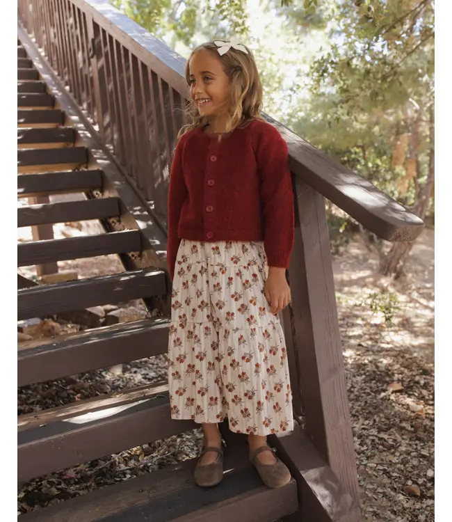 Rylee & Cru Fuzzy Cardigan - Ruby