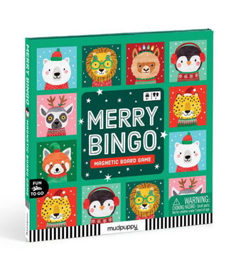 MudPuppy Merry Bingo! Magnetic Board Game