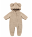 Quincy Mae Bear Jumpsuit - Latte