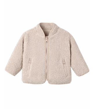 Quincy Mae Shearling Zip Jacket - Rose Water