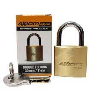 Axiom Security BX30 Keyed Brass Padlock Double Locking 30mm/1 1/4"