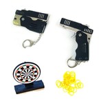 RW MINIs Foldable Pocket Sized Rubber Band Gun Keychain Black