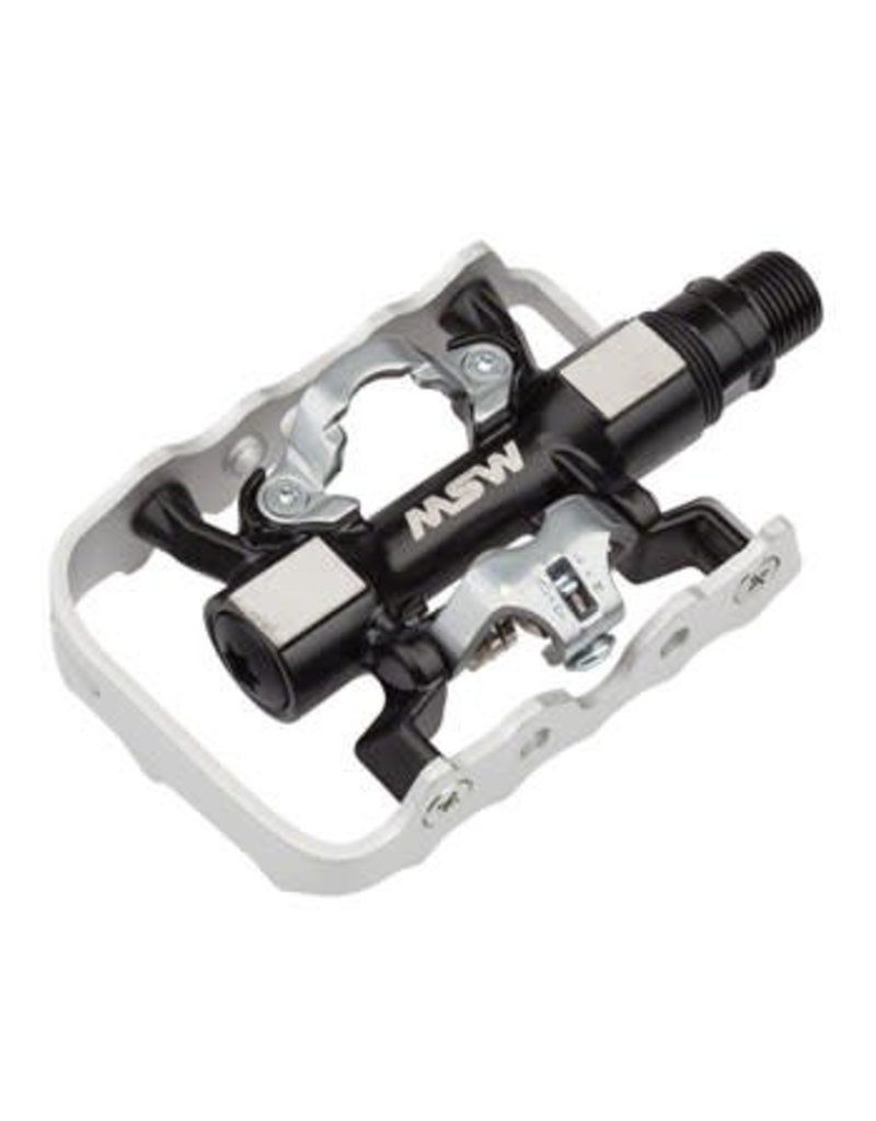 MSW 6-22  MSW CP-200 Platform/Clipless Pedals Sealed Bearings Black/Silver