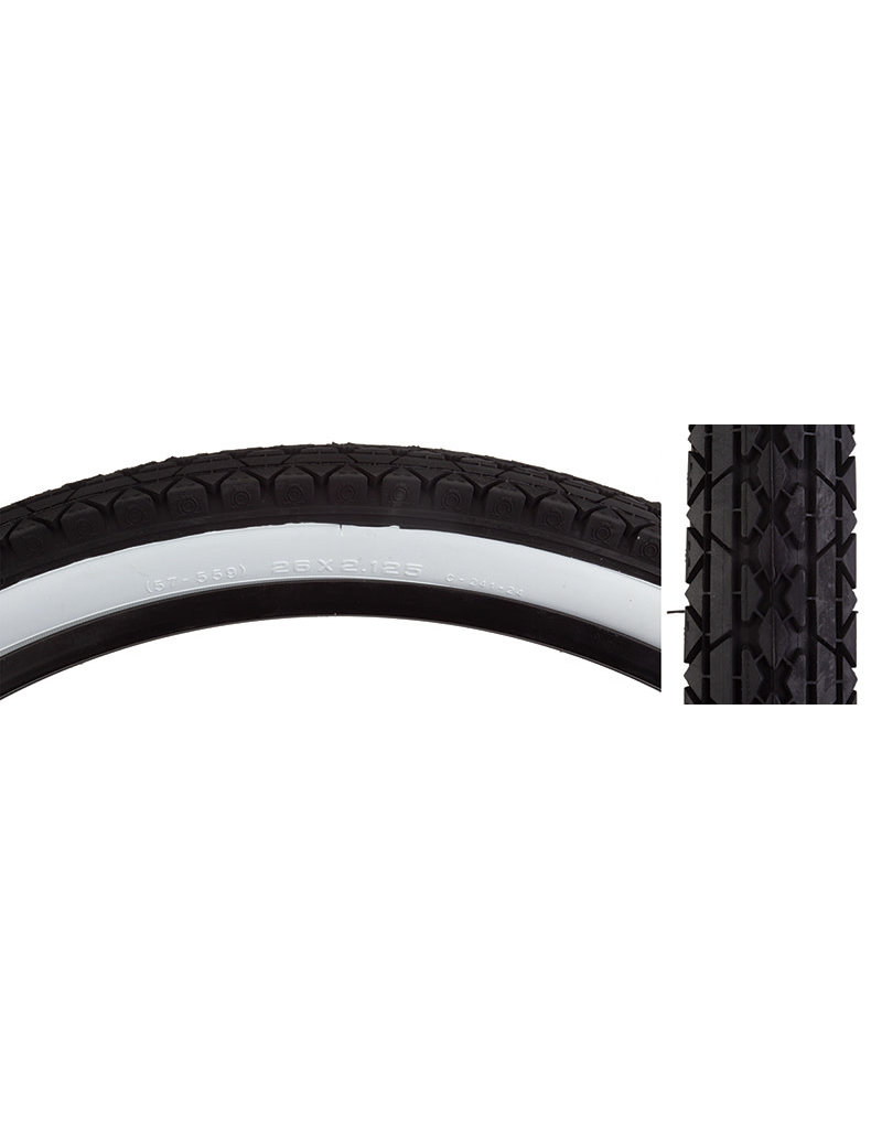 SUNLITE 7-24 TIRE SUNLT 26x2.125 CST241 BK/WHT CRUISER WIRE