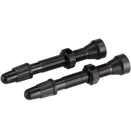 Whisky Parts Co. 3-22  Whisky No.9 Alloy Tubeless Valves, Pair, 40mm, Black