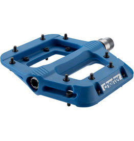 RaceFace 12-23  RaceFace Chester Pedals - Platform, Composite, 9/16",Blue, Replaceable Pins