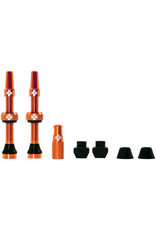Muc-Off 10-20 Muc-Off Tubeless Valve Kit: Orange, fits Road and Mountain, 44mm, Pair