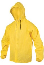 O2 Rainwear 5-21 O2 Rainwear Hooded Rain Jacket with Drop Tail: Yellow SM