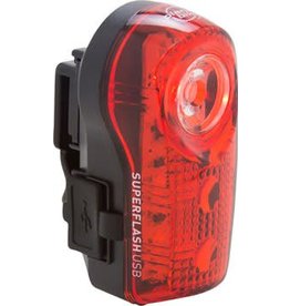 Planet Bike 4-22  Planet Bike Superflash USB-Rechargeable Tail Light: Red/Black