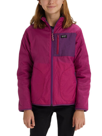 Burton JUNIOR SNOOKTWO REVERSIBLE FLEECE JACKET FUSCHIA/TRUE BLACK