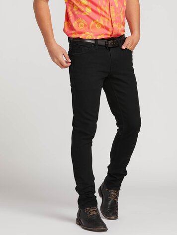 Volcom HOMMES 2X4 SKINNY JEANS BLACKOUT