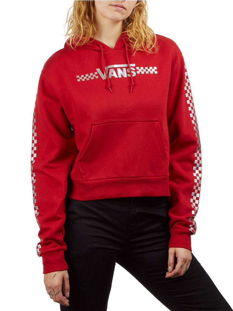 red vans cropped hoodie