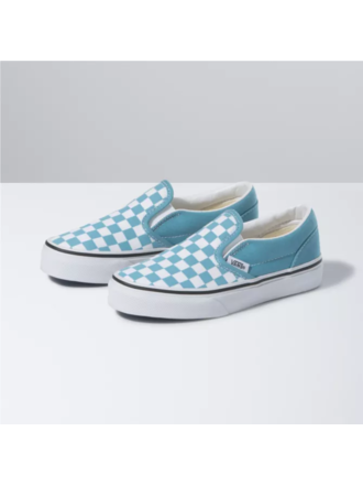 aqua blue checkered vans