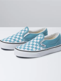 Vans JUNIOR CLASSIC SLIP-ON CHECK DELPHINIUM BLUE/TRUE WHITE