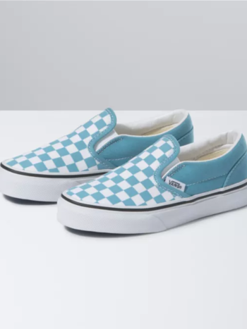 Vans JUNIOR CLASSIC SLIP-ON CHECK DELPHINIUM BLUE/TRUE WHITE