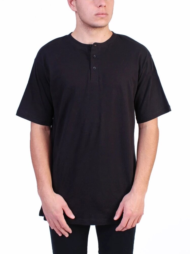 Lira Clothing MEN'S HENLEY BLACK