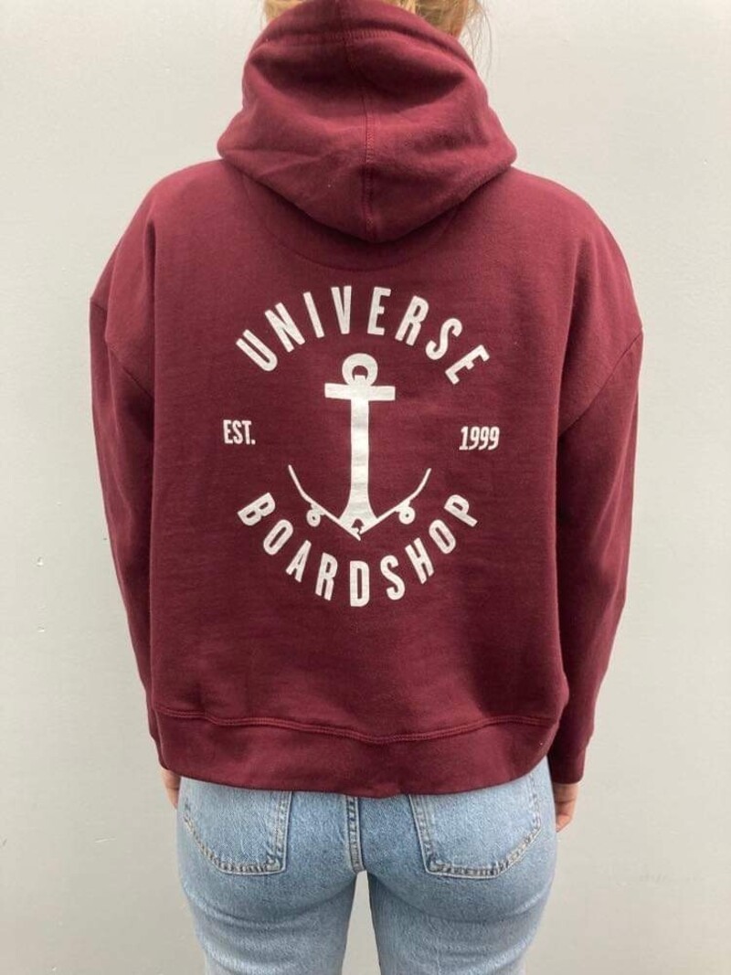 Universe Boardshop JUNIOR CROP HOODY CLASSIC ANCRE