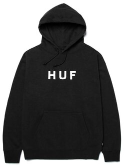 HUF HOMMES ESSENTIALS OG LOGO HOODIE BLACK