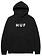 HUF HOMMES ESSENTIALS OG LOGO HOODIE BLACK