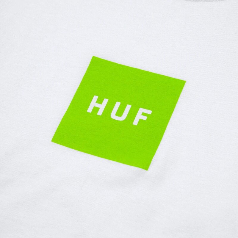 HUF HOMMES ESSENTIALS BOX LOGO L/S WHITE