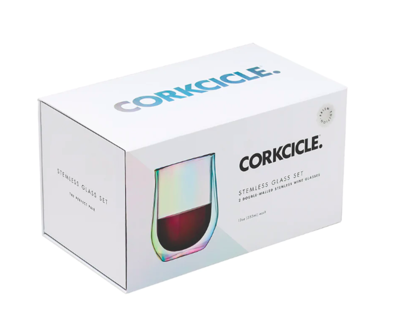 Corkcicle GLASS STEMLESS DOUBLE PACK PRISM