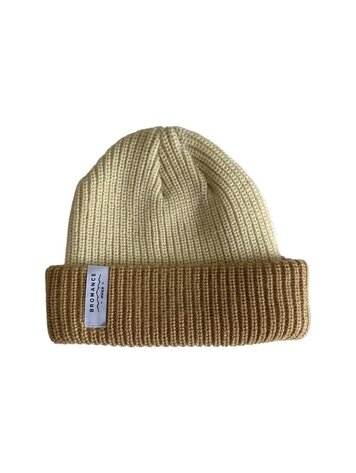 Bromance JUNIOR LINED VELVET BEANIE LATTE