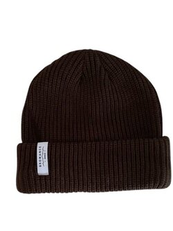 Bromance JUNIOR LINED BEANIE CHOCOLAT