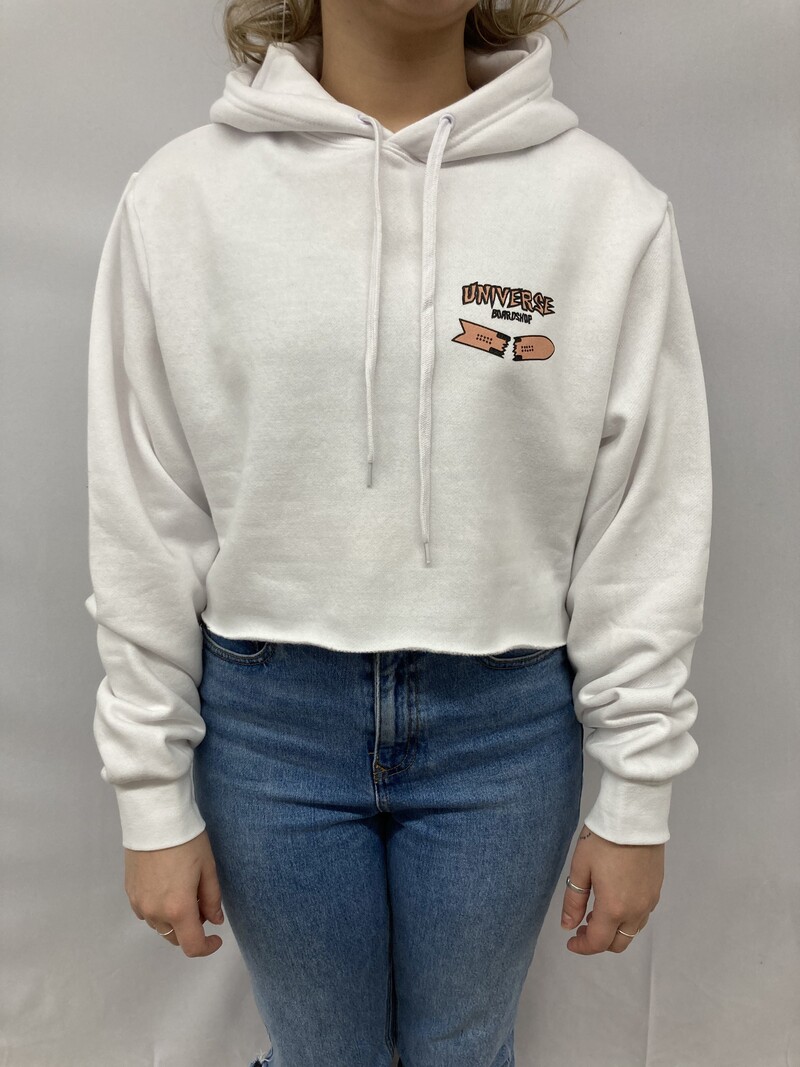 Universe Boardshop FEMMES PULLOVER CROP SNOW WHITE