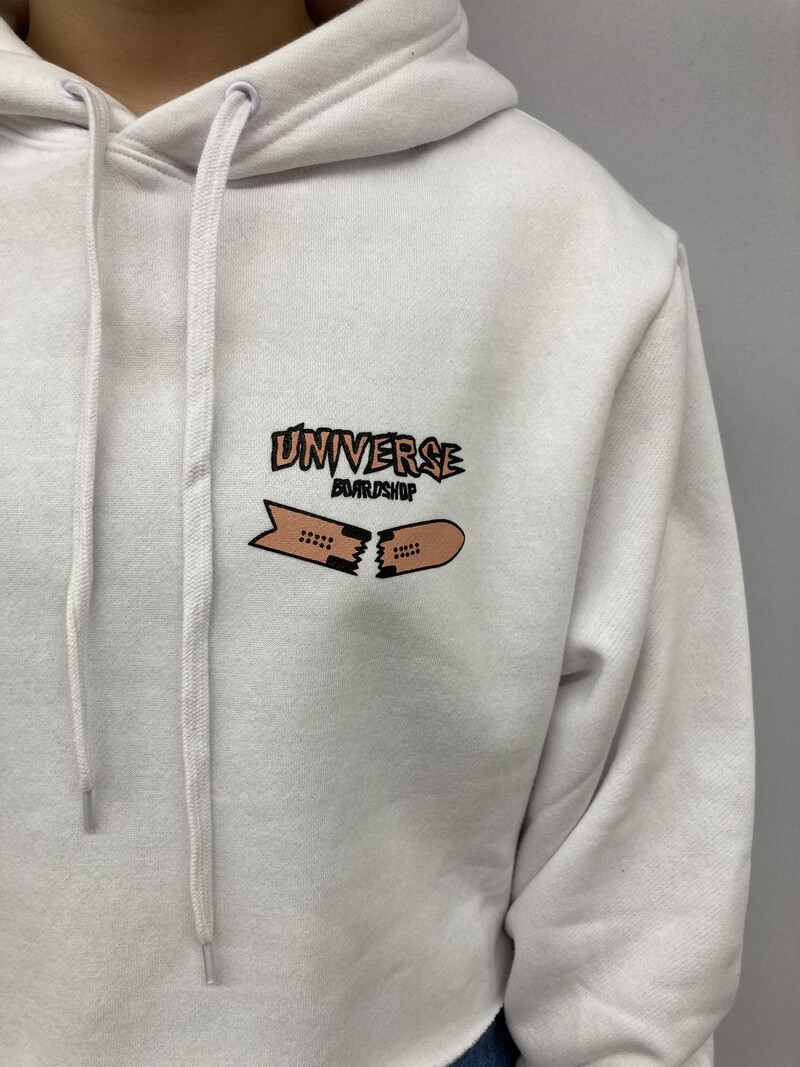 Universe Boardshop FEMMES PULLOVER CROP SNOW WHITE