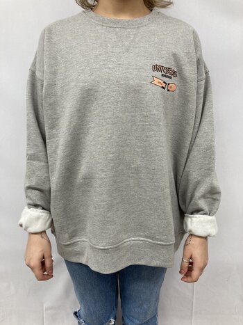 Universe Boardshop FEMME OVERSIZED FLEECE CREW SNOW