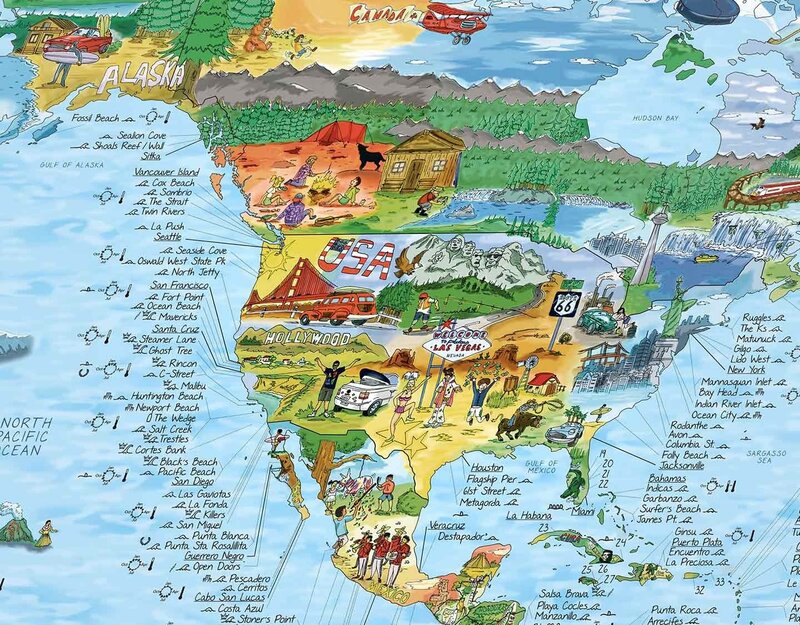 GLOBE TROTT-AIR MAP SURFTRIP ANGLAIS