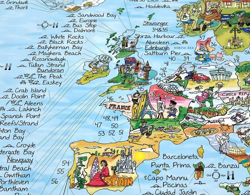 GLOBE TROTT-AIR MAP SURFTRIP ANGLAIS