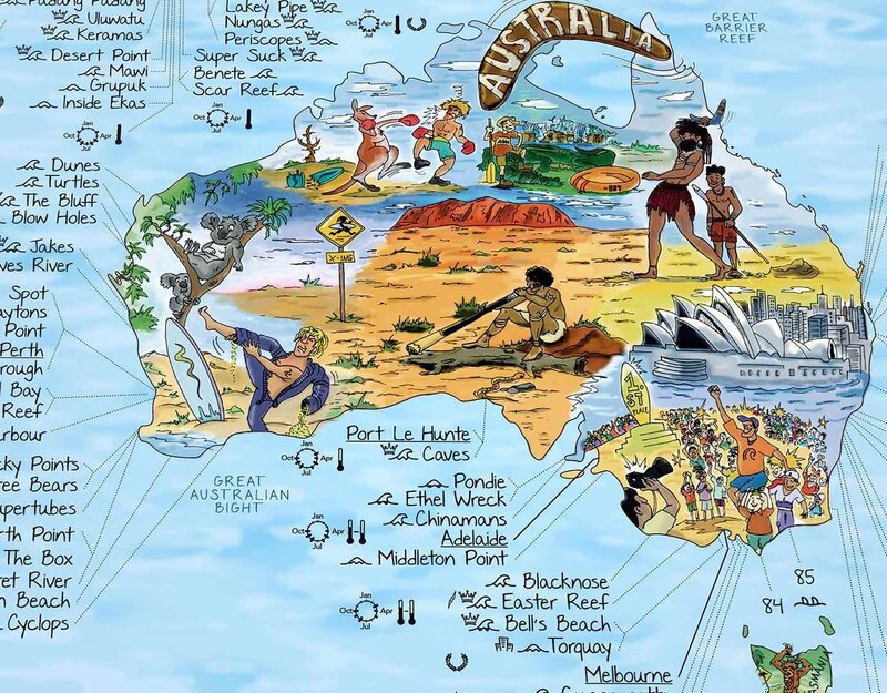 GLOBE TROTT-AIR MAP SURFTRIP ANGLAIS
