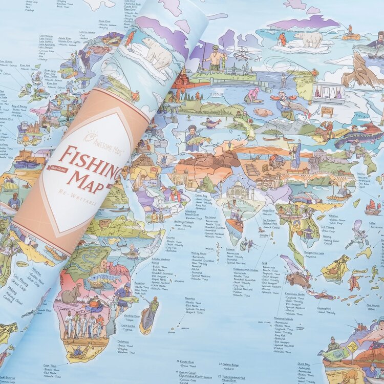 GLOBE TROTT-AIR MAP FISHING ANGLAIS
