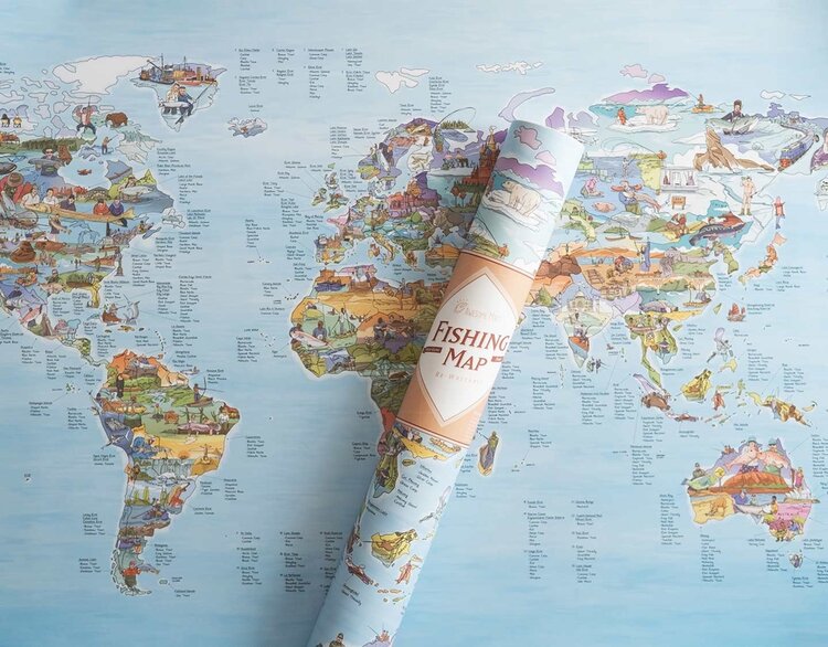 GLOBE TROTT-AIR MAP FISHING ANGLAIS